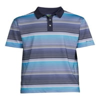 Tricou Polo de Golf Ben Hogan pentru bărbați și bărbați mari, Cu mânecă scurtă, cu imprimeu cu dungi, de până la 5XL