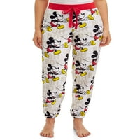Disney Mickey femei și femei Plus pantaloni de Jogger de somn