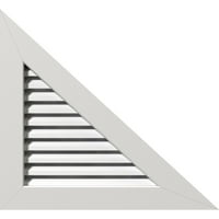 Ekena Millwork 32 W 3 8 h triunghi drept Gable Vent-partea dreapta Pitch funcțional, PVC Gable Vent cu 1 4 plat Trim Cadru