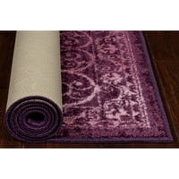 Piloni India Medalion Texturate Violet Interior Entryway Accent Covor, 1'8 2'10