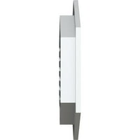 Ekena Millwork 16 W 20 h verticală vârf Gable Vent Pitch: funcțional, PVC Gable Vent w 1 4 plat Trim Cadru