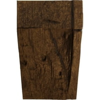 Ekena Millwork 4H 6 D 72 W mână cioplit Fau lemn semineu Mantel Kit w Ashford Corbels, Premium în vârstă de