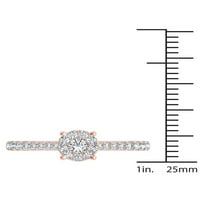 Imperial 1 2CT TDW diamant 10k Rose Gold Cluster inel de logodna
