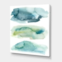 Designart 'nori verzi și albaștri' modern Canvas Wall Art Print