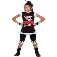 Fete Negru & Alb Dragon Kung Fu Cutie Halloween Costum Mediu 8 10