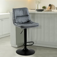 Design Group scaune de Bar reglabile pentru insula de bucătărie Set de 4, Gri