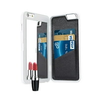 Husă portofel oglindă ascunsă Iphone Plus 6s Plus cu funcție Kickstand în alb pentru utilizare cu Apple Iphone 6s Plus 3-pack