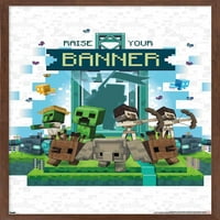 Minecraft: Legends-Ridicați Afișul De Perete Banner, 22.375 34 Încadrat