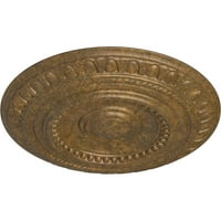 Ekena Millwork 3 4OD 3 8p medalion de tavan Artis, bronz frecat Pictat manual