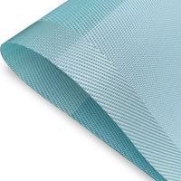 Delicat acasă moderna țesute Textilene Crossweave cu dungi Gradient reversibile 13 19 set Placemat dreptunghiular de în albastru