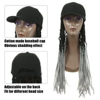 Unic chilipiruri șapcă de Baseball cu păr împletit peruca reglabil pentru femeie negru gri