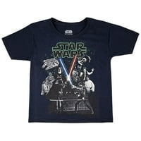 Star Wars o nouă speranță strălucește în tricoul întunecat pentru tineri-mare