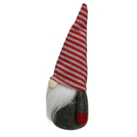 9.5 Gnom gri cu pălărie cu dungi roșii și albe blat de Masă Decor de Crăciun