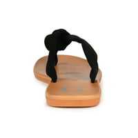 Compania Brinley. Sandale Flip-Flop Din Piele FAU Pentru Femei