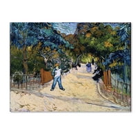 Marcă comercială Fine Art 'intrarea în grădinile publice din Arles' Canvas Art De Van Gogh
