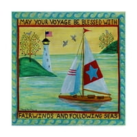 Marcă comercială Fine Art 'May your Voyage Be Blessed' Canvas Art de Cheryl Bartley