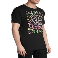 Tricou Mardi Gras pentru bărbați Neon Mardi Gras Cu mânecă scurtă