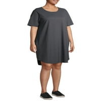 Terra & Sky rochie tricou cu mânecă scurtă cu gât Scoop, număr, pachet