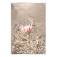 Stupell Industries Lone Pink Flower Grassland Fotografie Artă Neîncadrată imprimare artă de perete, Design de Lil ' Rue