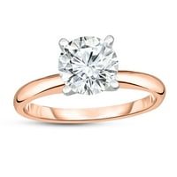 CT. Inel de logodnă Solitaire cu diamante din Aur Roz DE 14K