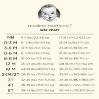 Modern Moments by Gerber Baby Girl Rochie Cu mânecă lungă cu nervuri și set de ținute pentru scutece, piesă, dimensiuni 0 3 luni