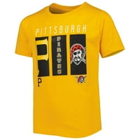 Tricou Cu Logo Pittsburgh Pirates Din Aur Pentru Tineri