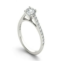 Carat T. W. diamant clasic 14kt aur alb inel de logodna