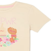 Tricou cu mânecă scurtă pentru fete de Ziua Femeii, dimensiuni 4-18