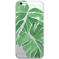 Artist imprimă clar telefon caz pentru Apple iPhone 6 6S, frunze de palmier, verde