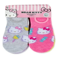 Șosete Hello Kitty pentru femei Stay Put Liner, pachet de 10