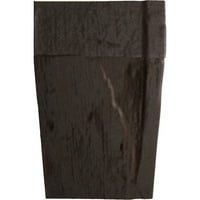 Ekena Millwork 4 H 6 D 48 W mână cioplit Fau lemn semineu Mantel Kit w Ashford Corbels, miere naturală Dew