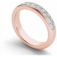 Carat T. W. Printesa-Cut diamant 14kt a crescut de aur trupa de nunta