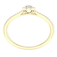 Inel de logodnă Imperial Ct TDW Pear Diamond Halo din aur galben de 10k