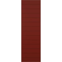 Ekena Millwork 18 W 57 h adevărat Fit PVC șipcă orizontală stil modern fix Mount obloane, piper roșu