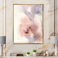 Designart 'pastel Abstract cu roz albastru bej și pete roșii' modern Framed Canvas Wall Art Print