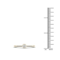 1 5CT TDW Marquise diamant 10k aur galben clasic inel de logodna