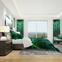Designart 'Emerald Energy Green Abstract' Set De Huse De Plapumă Moderne Și Contemporane