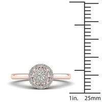 1 4CT TDW diamant 10k a crescut de aur Cluster inel de logodna