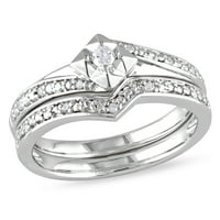 Miabella femei Carat T. W. diamant nunta si inele de logodna stabilite în argint Sterling