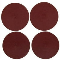 Mainstays Mars Solid țesute rotund Placemat, Sedona roșu, bucată, Disponibil în mai multe culori