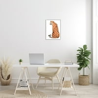 Stupell Industries Orange Jungle Cat Bold Spots Safari Animal, 20, proiectat de Patricia Pinto