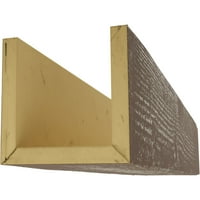 Ekena Millwork 6 W 8 H 18 ' L 3-fețe dur tăiat Endurathane Fau lemn tavan grindă, mahon Vintage
