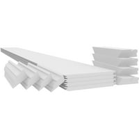 Ekena Millwork 6 W 10' H Premium pătrat non-Conic neted PVC Endura-Craft coloana Wrap Kit, toscan Capital & Base