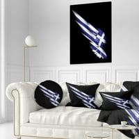 Aripa Designart cu steagul Greciei - pernă abstractă-16x16
