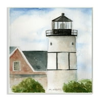 Stupell Industries Sandy Neck Lighthouse plajă de coastă arhitectură placă de perete, 19, Design de Melissa Hyatt LLC